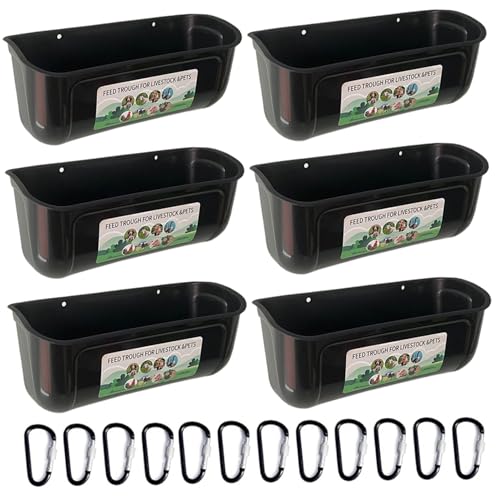 Entenfutterspender, 6 Stück hängender Hühnerfutterspender aus Kunststoff mit D-Schnallenclips, 11, 7 x 4, 9 x 4, 7 Zoll, leicht zu reinigender Taubentränker, hängender Hühnerfutterspender, Kükenfutt Entenfutterspender, 6 Stück hängender Hühnerfutterspender aus Kunststoff mit D-Schnallenclips, 11, 7 x 4, 9 x 4, 7 Zoll, leicht zu reinigender Taubentränker, hängender Hühnerfutterspender, Kükenfutt von Dorccsi
