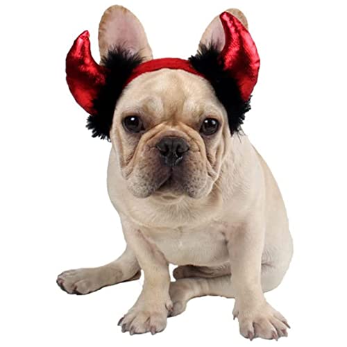 Halloween-haustierkostüm Hunde-teufelshorn-stirnband Katzen-verkleidungszubehör Hunde-halloween-kostüme Hunde-weihnachtsoutfit Katzen-tierhaar-kostüm Halloween-kostüm Für Katze Und Kleinen Hund von Dorccsi