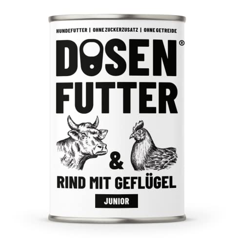 Dosenfutter® JUNIOR RIND & GEFLÜGEL 6x400g von Dosenfutter
