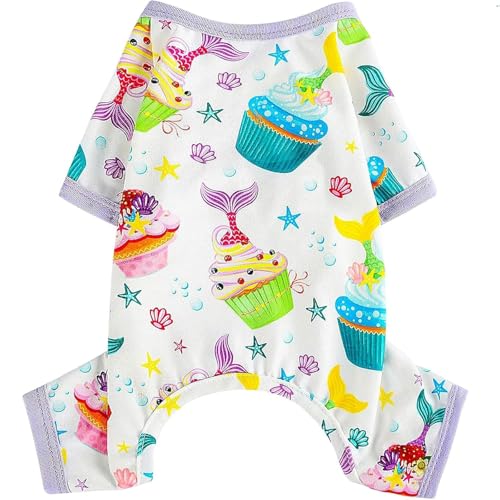 Dosuyi Hunde-Pyjama, Haustierkleidung für kleine Hunde, Mädchen, Jungen, weich, dehnbar, Frühling, Sommer, Welpen, Katze, Schlafanzug, Jammies, Outfit, männlich und weiblich von Dosuyi