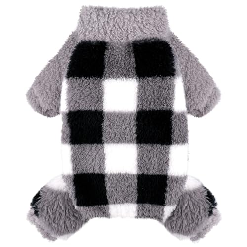 Dosuyi Rollkragen-Hunde-Pyjama für kleine Hunde, Fleece-Welpenpullover, Winter, niedlich, kleine Haustierkleidung, Haustier-Jumpsuits, Chihuahua, Yorkie, Welpen, Katzen, Kleidung (Größe M, graues Dosuyi Rollkragen-Hunde-Pyjama für kleine Hunde, Fleece-Welpenpullover, Winter, niedlich, kleine Haustierkleidung, Haustier-Jumpsuits, Chihuahua, Yorkie, Welpen, Katzen, Kleidung (Größe M, graues von Dosuyi