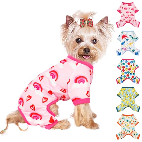 Hunde-Pyjama für kleine Hunde, weicher, dünner Schlafanzug, Jammies, Katze, Hund, Sommer, Haustier, niedlich, Welpen, Kleidung, Outfits für Hunde, Jungen und Mädchen von Dosuyi