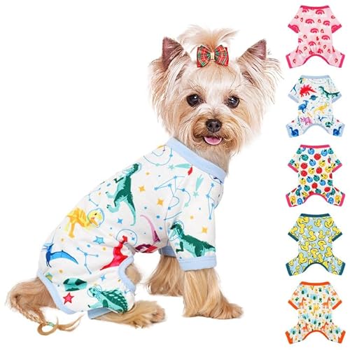 Hunde-Pyjama für kleine Hunde, weicher, dünner Schlafanzug, Jammies, Katze, Hund, Sommer, Haustier, niedlich, Welpen, Kleidung, Outfits für Hunde, Jungen und Mädchen von Dosuyi