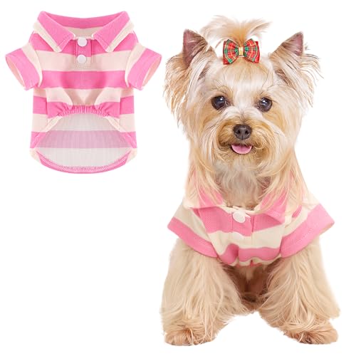 Hunde-Shirt mit Kragen, Sommer-Poloshirt für große Hunde, Katzen, Jungen, Mädchen, Hundekleidung, atmungsaktiv, niedliches Hunde-Sweatshirt, Haustier-Outfit, Welpenkleid, coole Kleidung für kleine von Dosuyi