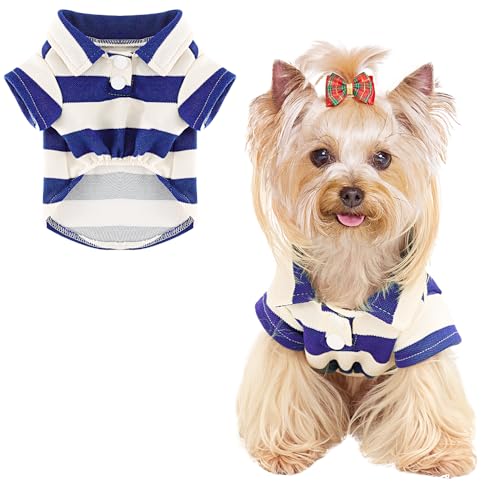 Hunde-Shirt mit Kragen für große Hunde, Katzen, Jungen, Mädchen, Hundekleidung, atmungsaktiv, niedliches Hunde-Sweatshirt, Haustier-Outfit, Welpenkleid, coole Kleidung für kleine Hunde, weiblich oder von Dosuyi