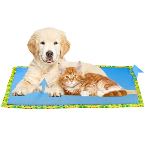 Hundekäfig-Pad, Kühlmatte für Hunde mit rutschfester Unterseite, atmungsaktive Hundebox-Bett, Hundehütte, sichere Materialien, leicht zu tragen, waschbare Unterlage für kleine, mittelgroße Hunde und von DotPet
