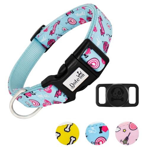 Dote on AirTag Nylon-Hundehalsband, weich, stilvoll, bedrucktes Design, GPS, verstellbar, langlebig, mit AirTag-Halterung für kleine, mittelgroße und große Hunde, Größe L (40,6-61 cm Länge, 2,5 cm Dote on AirTag Nylon-Hundehalsband, weich, stilvoll, bedrucktes Design, GPS, verstellbar, langlebig, mit AirTag-Halterung für kleine, mittelgroße und große Hunde, Größe L (40,6-61 cm Länge, 2,5 cm von Dote on