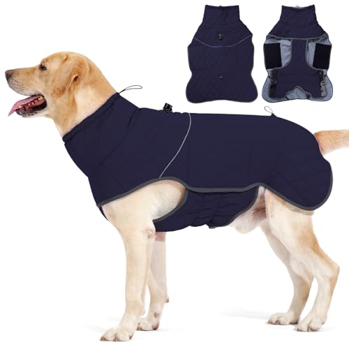 Dotoner Wasserdichter Hundemantel Reflektierende Hundejacke für kaltes Wetter mit weichem Fleecefutter Warmer Mantel mit Geschirr für kleine-große Hunde Indoor &Outdoor Camping Wandern Dotoner Wasserdichter Hundemantel Reflektierende Hundejacke für kaltes Wetter mit weichem Fleecefutter Warmer Mantel mit Geschirr für kleine-große Hunde Indoor &Outdoor Camping Wandern von Dotoner
