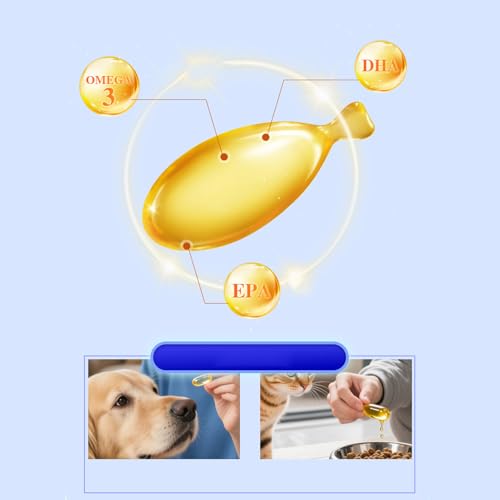 Dottduya Pet Fischöl, Hunde Fischöl Nahrungsergänzung, Nahrungsergänzung Mit Krillöl Für Trockene Haut, Fellverlust & Für Gelenkunterstützung, Juckreiz & Fellpflege Dottduya Pet Fischöl, Hunde Fischöl Nahrungsergänzung, Nahrungsergänzung Mit Krillöl Für Trockene Haut, Fellverlust & Für Gelenkunterstützung, Juckreiz & Fellpflege von Dottduya