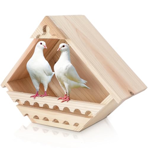 DoubleFill Zederntaube Nistkasten Taube Vogelhaus Nistkasten Outdoor Holz Taubenhaus Dreieckige Öffnung Vogelkasten für Tauben Nist- und Überdachungsplattform Gartendekoration DoubleFill Zederntaube Nistkasten Taube Vogelhaus Nistkasten Outdoor Holz Taubenhaus Dreieckige Öffnung Vogelkasten für Tauben Nist- und Überdachungsplattform Gartendekoration von DoubleFill