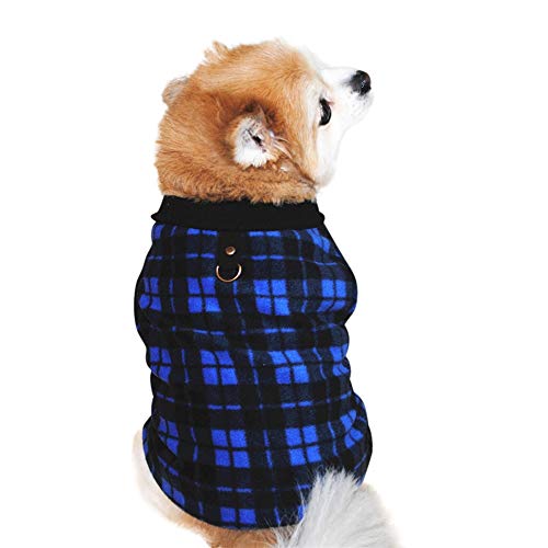 Doubleer Fleece Harness Vest Jumper Sweater Mantel für kleine mittelgroße Hunde Hunde Herbst Winter Warme Hundekleidung, XS-3XL von Doubleer