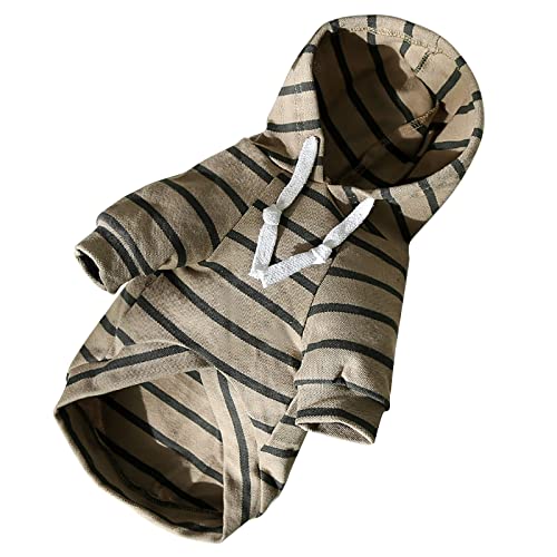 Haustier Kleidung Pet Herbst und Winter Hoodies Fleece Stripe Sweatshirt Haustier Katzen und Hunde warm kleiden Heimtierbedarf Hundemantel Mit Pelz von Doublehero