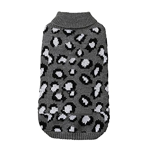 Hundepullover Hunde Kleider welpen Pullover Haustier-Leopard-Pullover-Kleidung warme und weiche gestrickte Kleidung Kleiner Hund Herbst-Winter-Haustier-Kleidung Fahrradanhänger Hunde von Doublehero