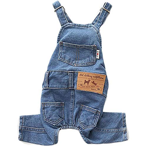 Pullover für Hunde Mode Hundebekleidung Kostüme Pet Jean Overalls Kleidung Pet Pant Hundepullover Zopfmuster von Doublehero