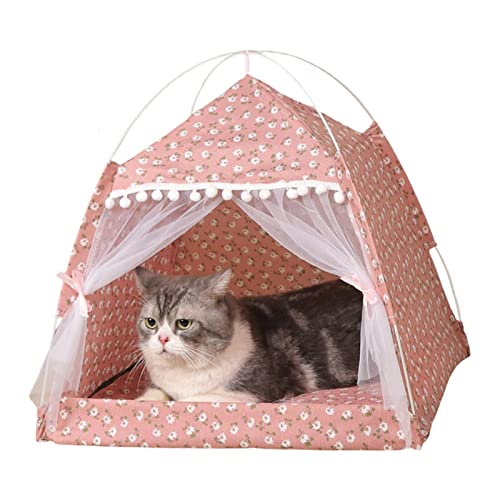 Douchi Katzenzelthaus - Katzenzelt Bett - Tragbare Hundezelte, faltbares Katzen-Hundenest für kleine Haustiere, Katzenzelt für alle Jahreszeiten i Innen- und Außenbereich von Douchi