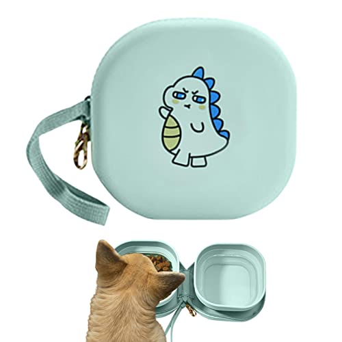Douchi Zusammenklappbare Hundenäpfe aus Silikon - Tragbarer BPA-freier Katzennapf | Pet Food Silikon-Futternapf für Katzen, erweiterbarer Napf für Hunde, Katzen, Reisen, Wandern von Douchi