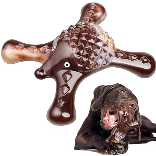 Bymq Super robustes Kauspielzeug für Hunde – für aggressive Kauer, große Rassen, Hundespielzeug, Knochenspielzeug, Nylon, langlebig, extrem unzerstörbar, echter Rindfleischgeschmack, um beschäftigt zu von Doudele