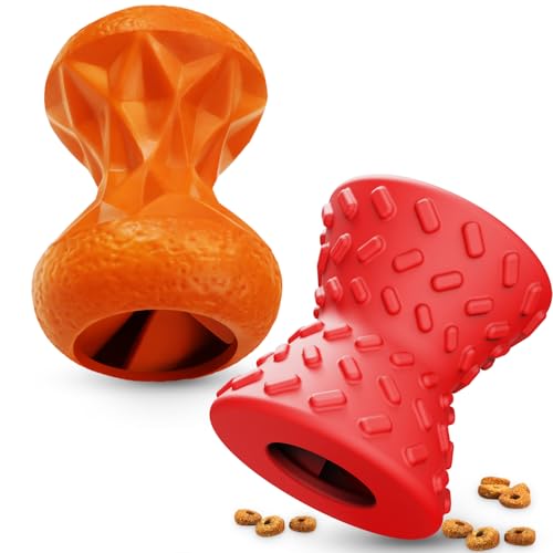 Unzerstörbares Hundespielzeug, Hundespielzeug für aggressive Kauer, Orange + Rot, 2 Stück Unzerstörbares Hundespielzeug, Hundespielzeug für aggressive Kauer, Orange + Rot, 2 Stück von Doudele