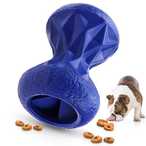 Unzerstörbares Hundespielzeug, Leckerli-Dosierung – super robustes Hundespielzeug für aggressive Kauer, große Rassen, langlebiges Hundespielzeug, IQ-Training (blau) von Doudele