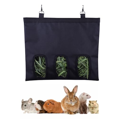 Kaninchen Heutasche Kleintiere Heutasche Heu Futterbeutel mit 3 Fenstern Kaninchen Futterspender Stoffbeutel Hängender Futtersack Hase Futterspender Sack für Kaninchen Hamster Kleintiere Schwarz Kaninchen Heutasche Kleintiere Heutasche Heu Futterbeutel mit 3 Fenstern Kaninchen Futterspender Stoffbeutel Hängender Futtersack Hase Futterspender Sack für Kaninchen Hamster Kleintiere Schwarz von Doukesh
