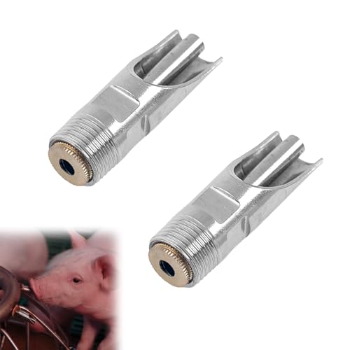 Automatische Schweinetrinker,Schweinetränke Nippel,Edelstahl Schwein Nippel Drinker,Automatischer Schweine-Nippeltränke,Nippeltränke für Schweine,Automatische Nippel Trinker für Schweine Rinder Schaf von Doukesh