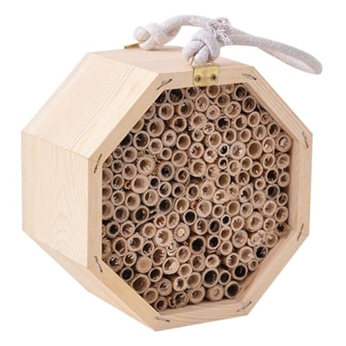 Doumneou Insektenhaus aus Holz, natürliches umweltfreundliches Holz, Insektenhotel, Gartennest, einfache Installation, schön, pflegeleicht, langlebig, einfache Installation, einfach zu bedienen von Doumneou