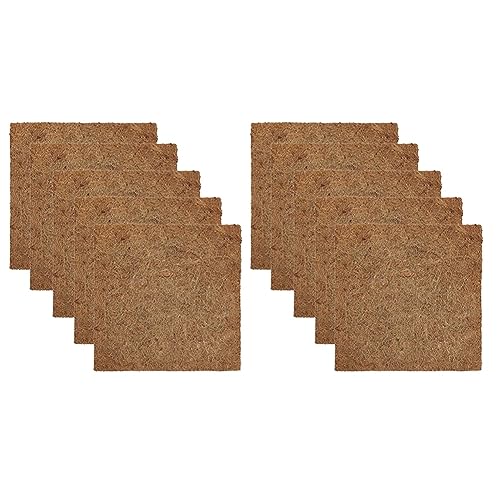 Doumneou Wiederverwendbare Nistkasten-Pads für Hühnerstall, Braun, 33 x 33 cm, für Garten, Rasen, Outdoor, 10 Stück von Doumneou