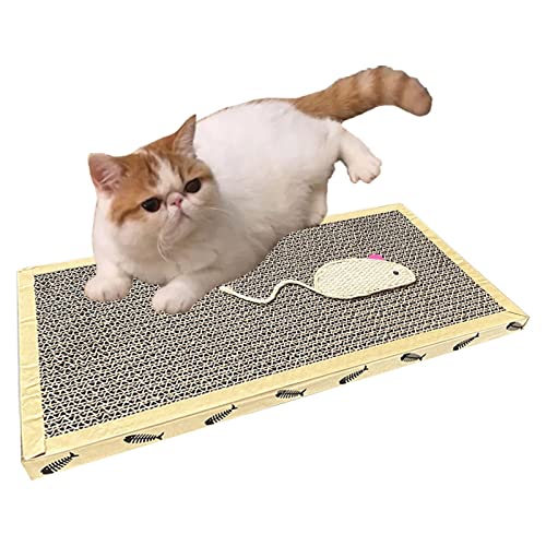 Dous Kratzbrett Katzenspielzeug - Katzenkratzer Karton | Wendbare Wellpappe für Katzenkratzer für Katzen i Innenbereich, langlebiges Texturdesign von Dous