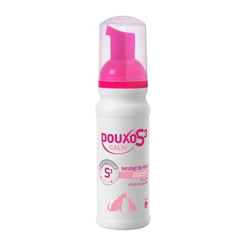 DOUXO S3 Calm Mousse | für Hunde & Katzen | Schaum Pflege für juckende, gereizte und empfindliche Haut | Hautberuhigend & Feuchtigkeitsspendend | für Allergiker geeignet | 150 ml von Douxo S3