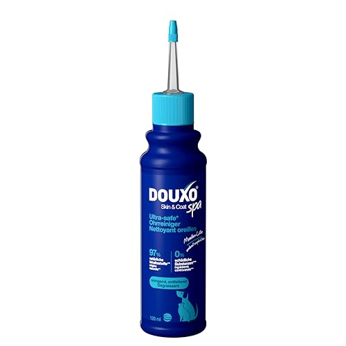DOUXO Skin & Coat SPA – Ultra-Safe* Ohrreiniger für Hunde und Katzen, 120 ml, reinigt sanft das Ohr, entfernt Ohrenschmalz, hautfreundliche Formel von Douxo