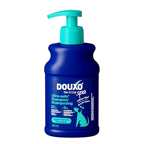 DOUXO Skin & Coat SPA – Ultra-Safe* Shampoo gegen Geruch für Hunde, 250 ml, reinigt die Haut und spendet Feuchtigkeit, entfernt Gerüche, hinterlässt angenehm duftendes Fell, hautfreundliche Rezeptur von Douxo