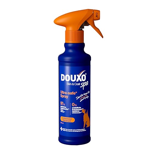DOUXO Skin & Coat SPA – Ultra-Safe* Detangling-Spray für Hunde, 295 ml, entwirrt und pflegt das Fell, hinterlässt das Fell weich und knotenfrei, hautfreundliche Formel von Douxo