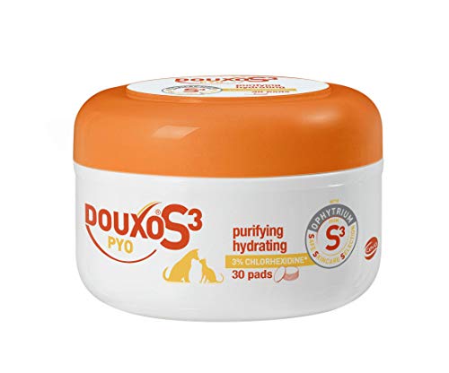 Douxo S3 Pyo Antiseptische Hunde- und Katzen-Hautpflege, 30 Stück von Douxo