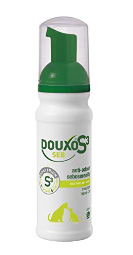 DOUXO S3 SEB – Mousse – Hygiene für Hunde und Katzen – fettige Haut – schuppige Haut – Anti-Geruch und Anti-Schuppen – hypoallergener Duft – von Tierärzten empfohlen – 150 ml von Douxo