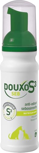 DOUXO S3 SEB Mousse, Hunde- & Katzenschuppenlösung, Beruhigende Leave-On-Katzenmousse, effektives Mousse für Hundedermatitis, schuppige & fettige Haustierhaut, hypoallergener Duft von Douxo S3