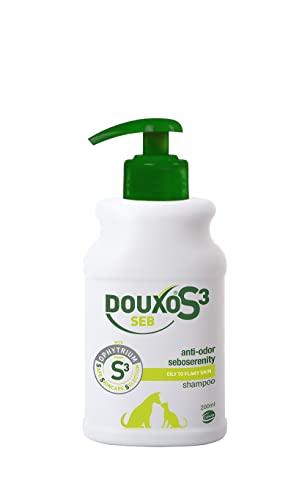 DOUXO S3 SEB Shampoo | für Hunde & Katzen | Beruhigende Schuppenlösung bei fettiger Haut | Effektive Pflege gegen Schuppen & Dermatitis | Hypoallergener Duft | 200 ml von Douxo