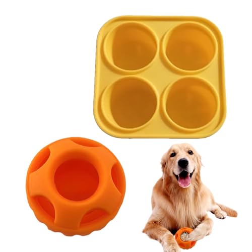Dovxk Hundeball-Leckerli-Spender, Hunde-Puzzleball | Interaktives Hundeballspielzeug - Hundespielzeug mit Leckerli-Spender, Welpenspielzeug für kleine Hunde, Hunde-Leckerli-Bälle für die Zähne, Slow von Dovxk