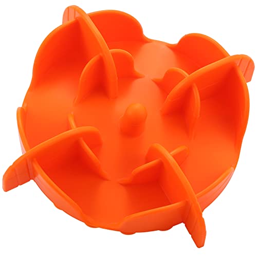 Anti Schling Hund,Doweiss Antischlingnapf Hunde Anti Schling Napf Katzen Einfügen Slow Feeder Hundenapf Einfügung für Hunde und Katzen,Schneidbar (Ohne Schale) (Large, Orange) von Doweiss