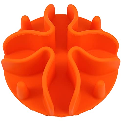 Hundenapf Slow Feeder,Doweiss Anti Schling Napf Hund Slow Feeder Einfügen (Medium, Orange) von Doweiss