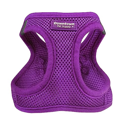 Downtown Pet Supply Hundegeschirr, kein Ziehen, verstellbar, einfach anzuziehen, für kleine, mittelgroße und große Hunde, Medium, violett von Downtown Pet Supply