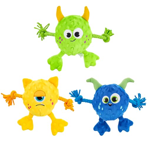 Downtown Pet Supply Monster Squeaks – 3er-Pack von Downtown Pet Supply