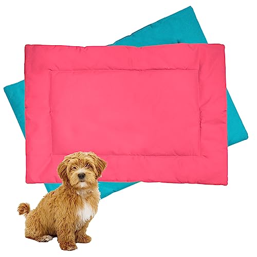 Downtown Pet Supply Zweifarbige wasserdichte Komfort-Matte für den Innen- und Außenbereich (blau und periwinkel, X-Small) von Downtown Pet Supply