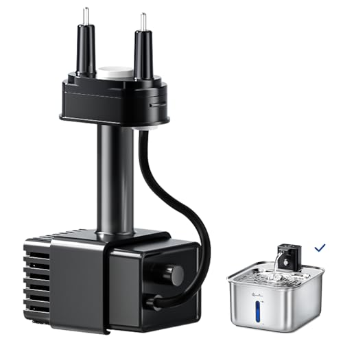 DownyPaws Ersatz Wasserpumpe Schwarz für Katzen Wasserbrunnen Edelstahl DPWFP6SS von DownyPaws