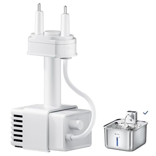 DownyPaws Ersatz Wasserpumpe Weiß für Katzen Wasserbrunnen Edelstahl DPWFP6SS von DownyPaws