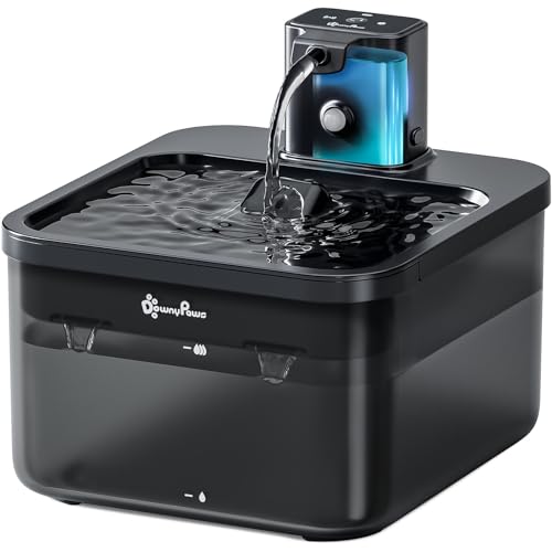 DownyPaws Katzenbrunnen Kabellos, Batteriebetriebener Trinkbrunnen für Katze mit Bewegungsmelder, 2.5L Katzentrinkbrunnen Leise Ohne Strom, Automatisch Wasserspender Katzen, Schwarz DownyPaws Katzenbrunnen Kabellos, Batteriebetriebener Trinkbrunnen für Katze mit Bewegungsmelder, 2.5L Katzentrinkbrunnen Leise Ohne Strom, Automatisch Wasserspender Katzen, Schwarz von DownyPaws
