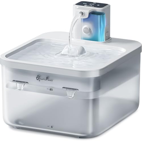 Katzenbrunnen Kabellos, Trinkbrunnen für Katze Kabellos mit Bewegungsmelder, DownyPaws 2.5L Batteriebetrieben Katzentrinkbrunnen, 4000mAh, Leise Ohne Strom, Automatisch Wasserspender Katzen, Weiß Katzenbrunnen Kabellos, Trinkbrunnen für Katze Kabellos mit Bewegungsmelder, DownyPaws 2.5L Batteriebetrieben Katzentrinkbrunnen, 4000mAh, Leise Ohne Strom, Automatisch Wasserspender Katzen, Weiß von DownyPaws