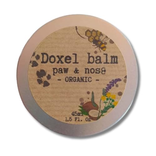 Doxel Eco Balm, natürlicher Balsam für Hunde, spendet Feuchtigkeit, nährt, schützt, repariert und beruhigt Pfoten- und Nasenpolster, Hautschutz, 100% natürlich, 100% ÖKOLOGISCH, 45 ml, Gelb von Doxel Supplements