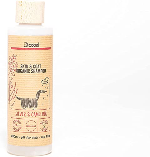 Doxel | Natürliches Hundeshampoo Skin & Coat | 250ml | Bio-Zutaten | Spezielle Haut und Haare | Vegan | Hypoallergen | Alle Rassen und Altersgruppen | Weiß von Doxel Supplements