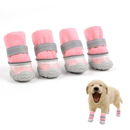 Hundeschuhe für kleine Hunde, weiche Hundeschuhe mit Gummisohlen für Spaziergänge im Freien, Laufen, rutschfeste Hundestiefel und Pfotenschutz, Größe 1, Rosa Hundeschuhe für kleine Hunde, weiche Hundeschuhe mit Gummisohlen für Spaziergänge im Freien, Laufen, rutschfeste Hundestiefel und Pfotenschutz, Größe 1, Rosa von Dozextol