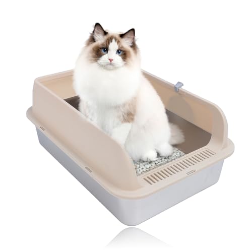 Dpofirs Extra Große Katzentoilette aus Edelstahl mit Hoher Wand, Geschlossene Katzentoilette für Große und Mehrere Katzen. Katzentoilette aus Stahl mit Deckel, ohne Rückstände, Nicht Dpofirs Extra Große Katzentoilette aus Edelstahl mit Hoher Wand, Geschlossene Katzentoilette für Große und Mehrere Katzen. Katzentoilette aus Stahl mit Deckel, ohne Rückstände, Nicht von Dpofirs